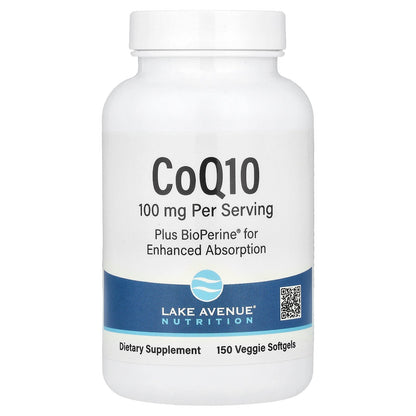 Lake Avenue Nutrition, CoQ10 with Bioperine®, 150 Veggie Softgels