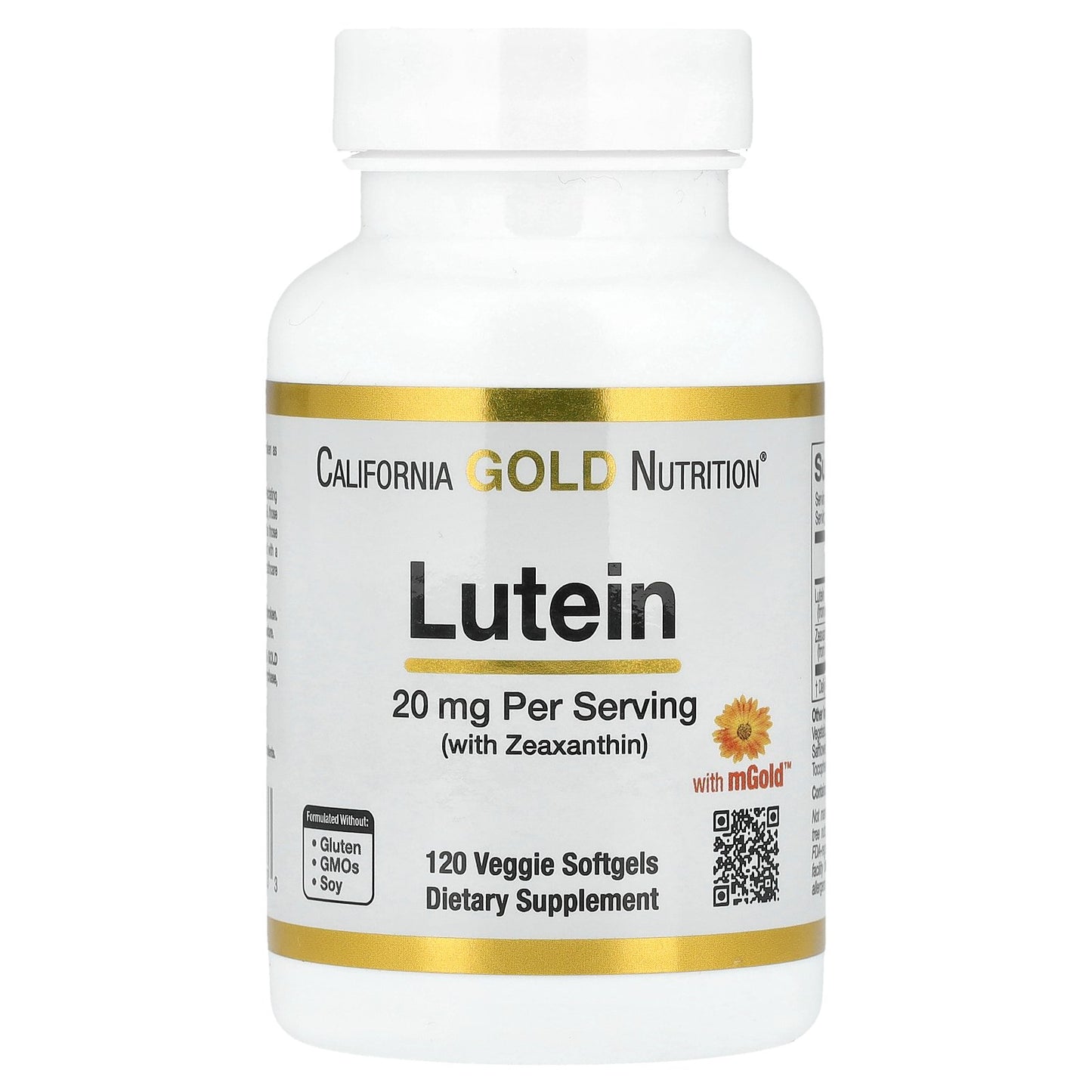 California Gold Nutrition, Lutein with Zeaxanthin, 20 mg , 120 Veggie Softgels