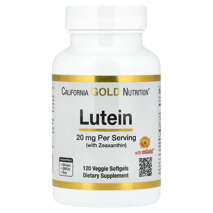 California Gold Nutrition, Lutein with Zeaxanthin, 20 mg , 120 Veggie Softgels