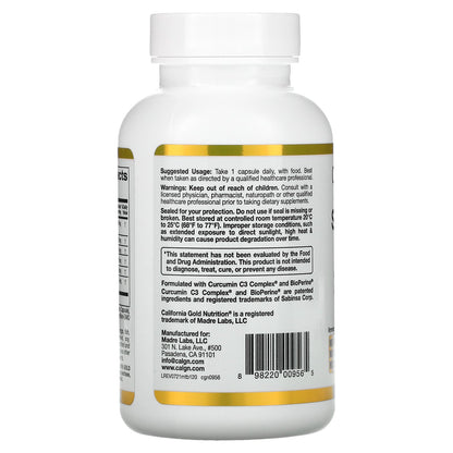 California Gold Nutrition, Silymarin Complex, Milk Thistle Extract Plus Dandelion, Artichoke, Curcumin C3 Complex®, Ginger, and BioPerine®, 120 Veggie Capsules