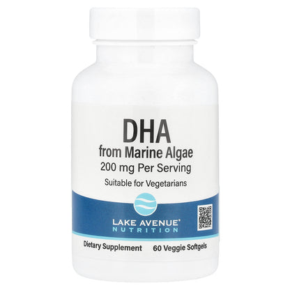 Lake Avenue Nutrition, DHA from Marine Algae, 200 mg, Vegetarian Omega , 60 Veggie Softgels