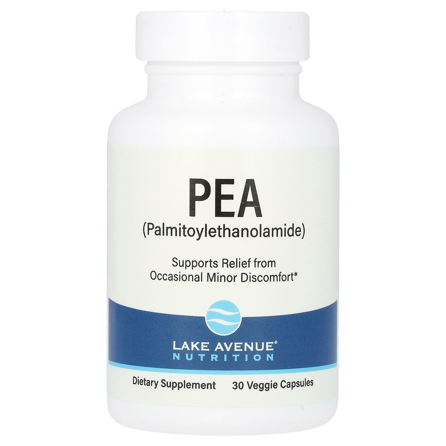 Lake Avenue Nutrition, PEA (Palmitoylethanolamide), 600 mg, 30 Veggie Capsules (300 mg per Capsule)