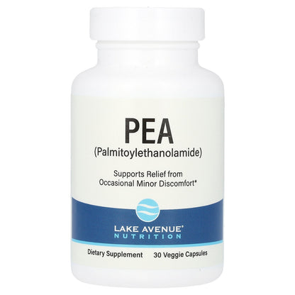 Lake Avenue Nutrition, PEA (Palmitoylethanolamide), 600 mg, 30 Veggie Capsules (300 mg per Capsule)