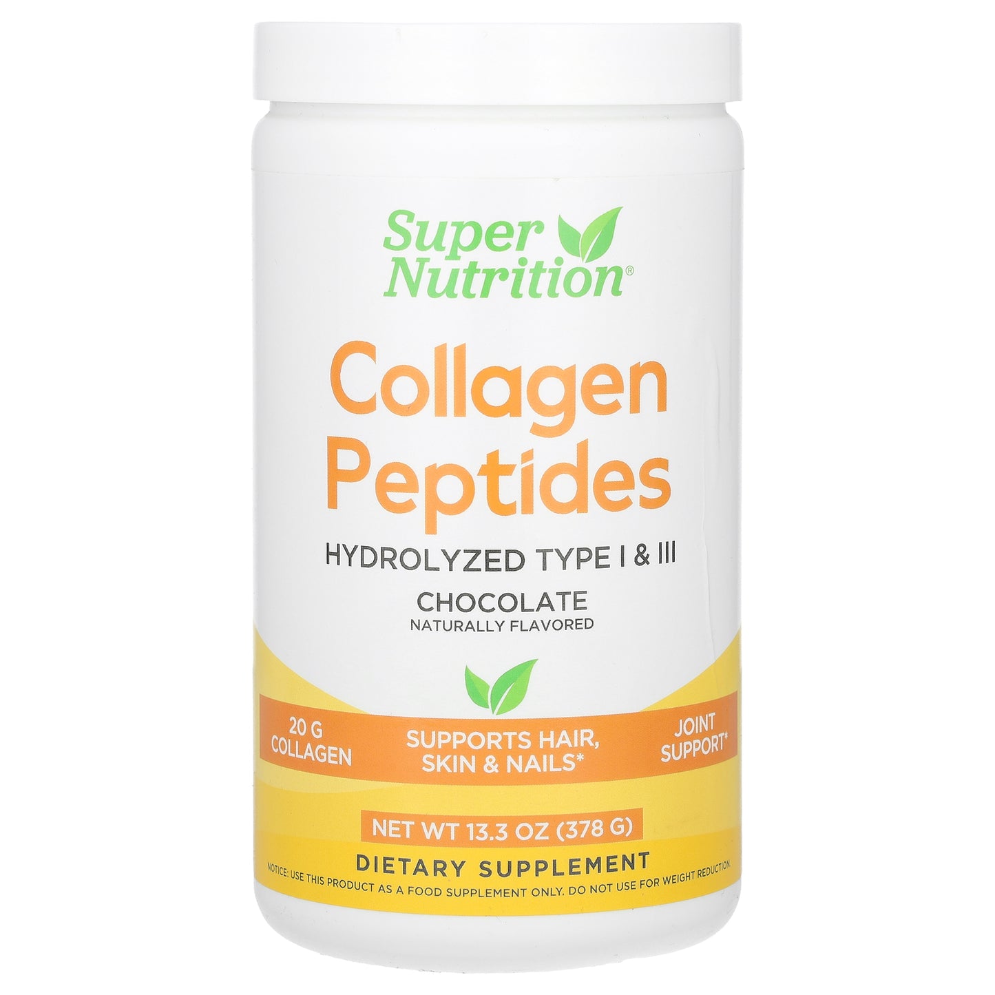 Super Nutrition, Collagen Peptides, Chocolate, 13.33 oz (378 g)