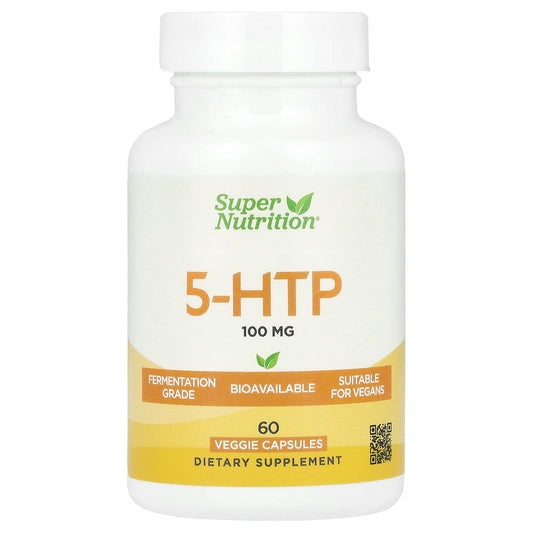 Super Nutrition, 5-HTP, 100 mg, 60 Veggie Capsules