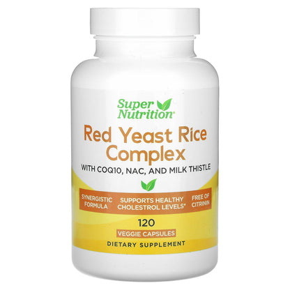 Super Nutrition, Red Yeast Rice Complex, 120 Veggie Capsules