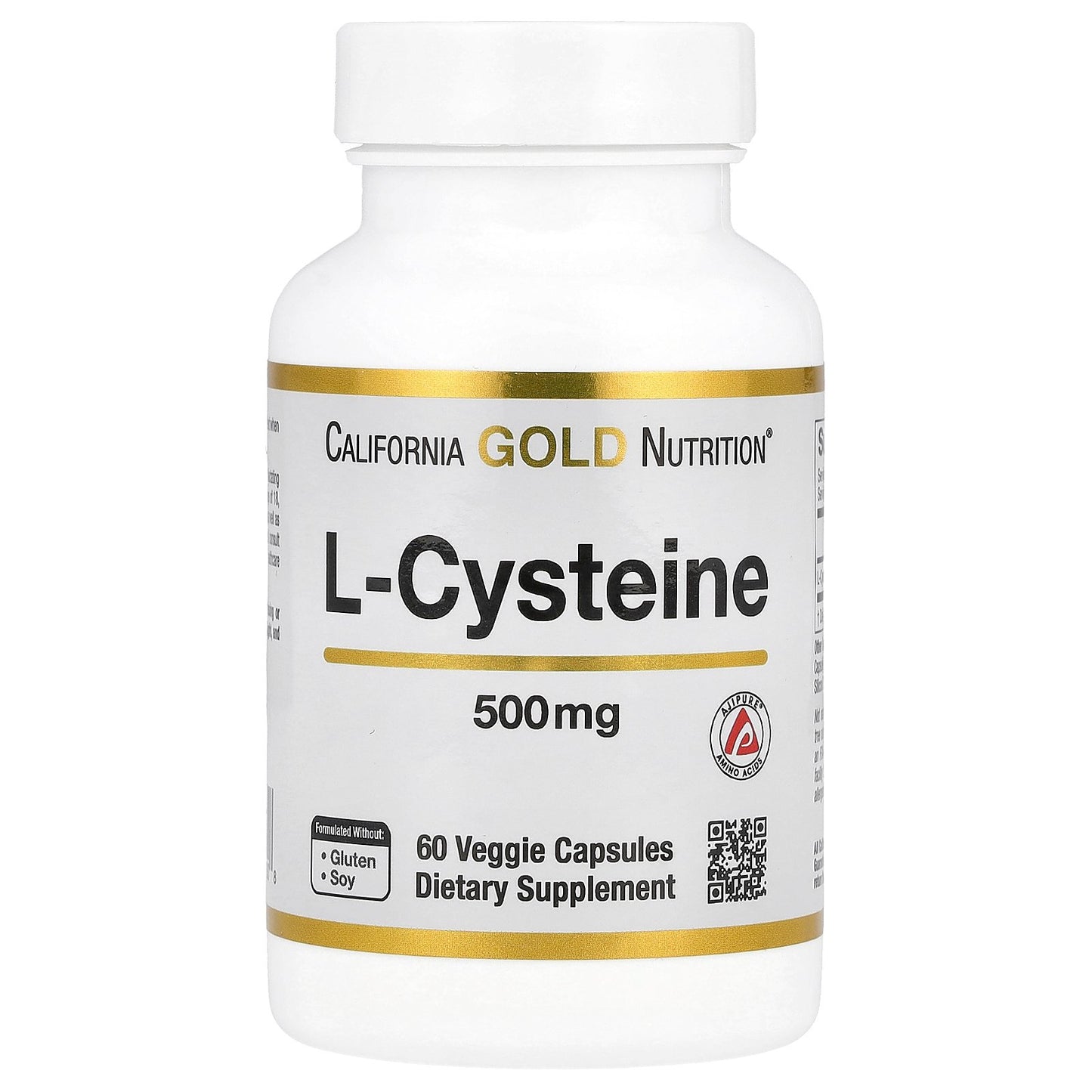 California Gold Nutrition, L-Cysteine, AjiPure®, 500 mg, 60 Veggie Capsules