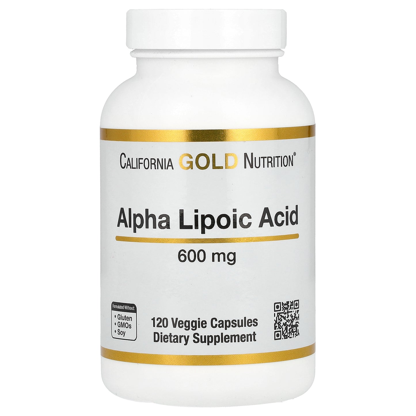 California Gold Nutrition, Alpha Lipoic Acid, 600 mg, 120 Veggie Capsules