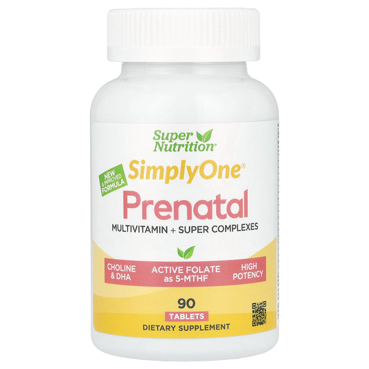 Super Nutrition, Simply One®, Prenatal Multivitamin with Super Greens & Spices, 90 Tablets