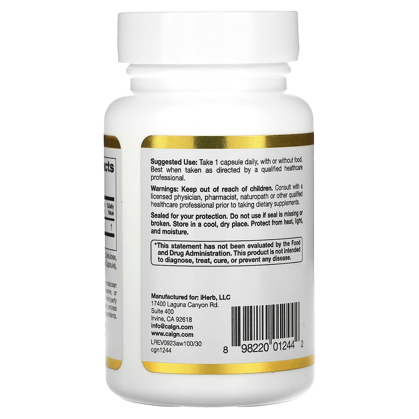 California Gold Nutrition, L-Theanine, Featuring AlphaWave, 100 mg, 30 Veggie Capsules