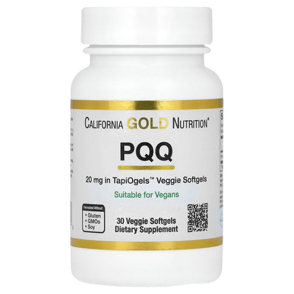 California Gold Nutrition, PQQ, 20 mg, 30 Veggie Softgels