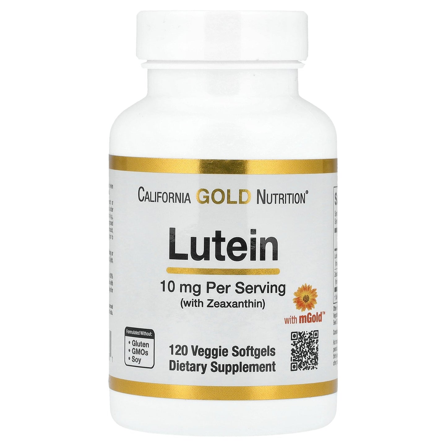 California Gold Nutrition, Lutein with Zeaxanthin, 10 mg, 120 Veggie Softgels