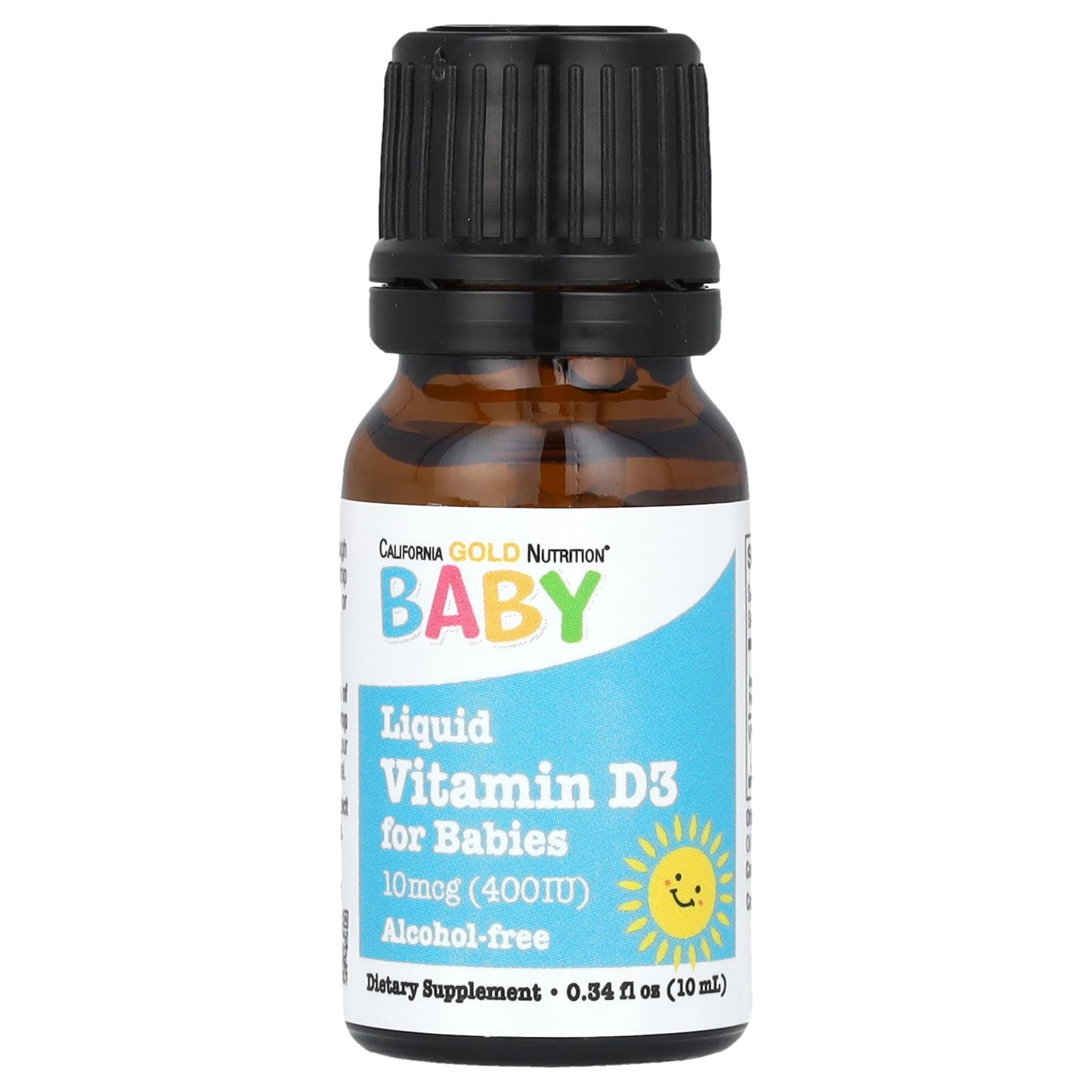 California Gold Nutrition, Baby Vitamin D3 Drops, 10 mcg (400 IU), 0.34 fl oz (10 ml)