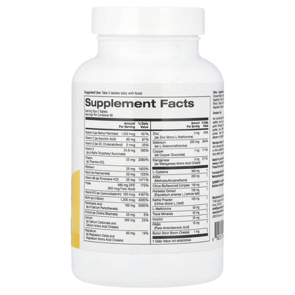 Super Nutrition, Multivitamins with L-Cysteine & MSM, 180 Tablets