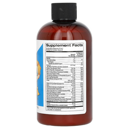 California Gold Nutrition, Liquid Multi-Vitamin & Mineral with Calcium, Vitamin B12, Vitamins C & D3 for Children, No Alcohol, Natural Orange Mango, 8 fl oz (237 ml)