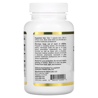 California Gold Nutrition, Zinc-L-Carnosine Complex, 90 Veggie Caps