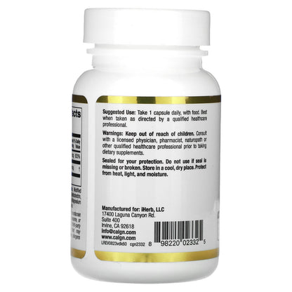 California Gold Nutrition, Vitamin D3 + K2, 60 Veggie Capsules