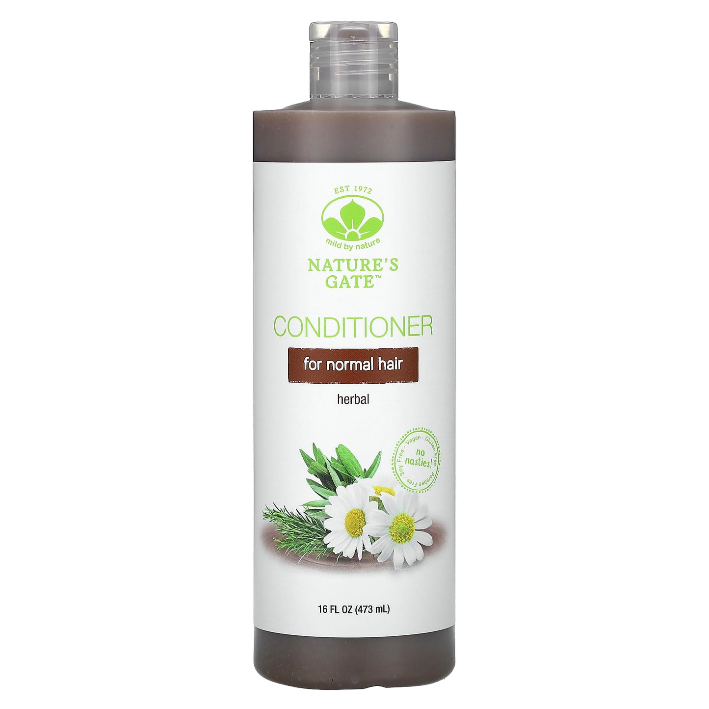 Mild By Nature, (Nature's Gate), Herbal Conditioner for Normal Hair, 16 fl oz (473 ml)