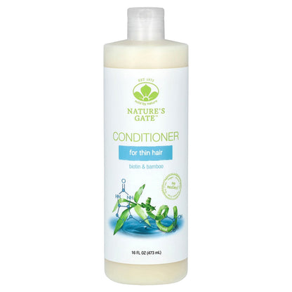 Mild By Nature, (Nature's Gate), Biotin & Bamboo Conditioner for Thin Hair, 16 fl oz (473 ml)