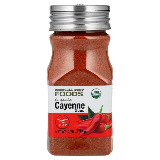 California Gold Nutrition, Foods, Organic Cayenne, 2.75 oz (78 g)