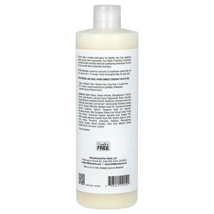 Mild By Nature, (Nature's Gate), Biotin & Bamboo Conditioner for Thin Hair, 16 fl oz (473 ml)