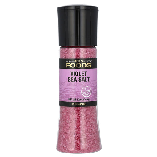 California Gold Nutrition, Foods, Violet Sea Salt Grinder, 12 oz (340 g)