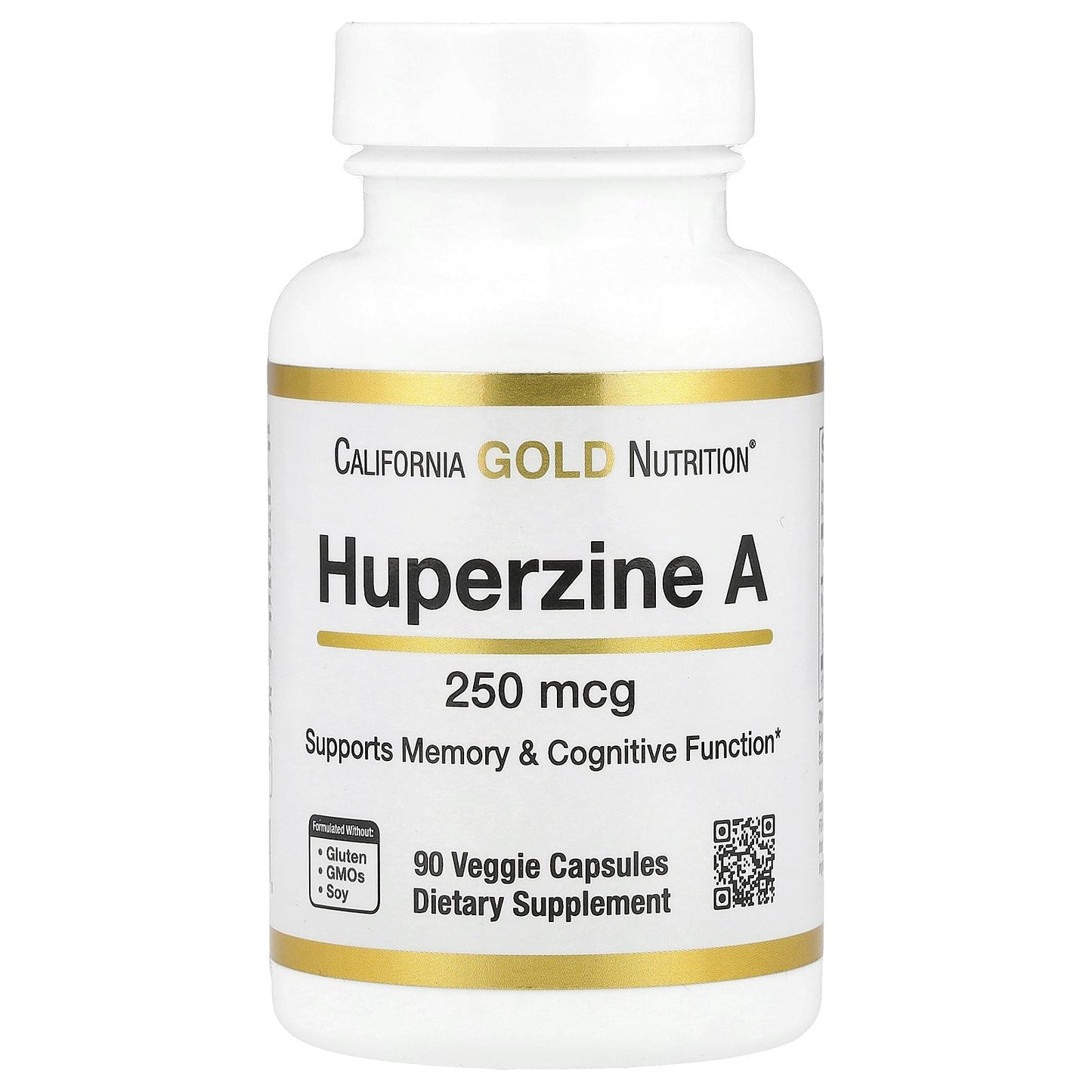 California Gold Nutrition, Huperzine A, 250 mcg , 90 Veggie Capsules