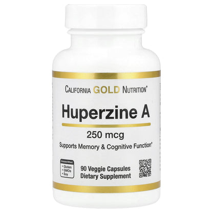 California Gold Nutrition, Huperzine A, 250 mcg , 90 Veggie Capsules