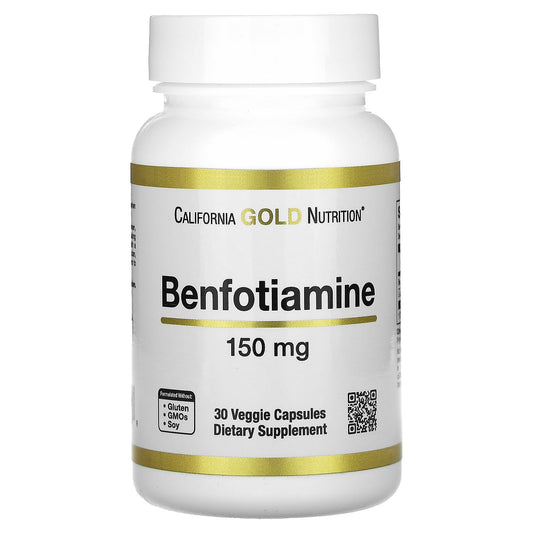 California Gold Nutrition, Benfotiamine, 150 mg, 30 Veggie Capsules