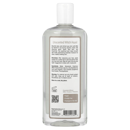 Mild By Nature, Witch Hazel, Alcohol-Free, Unscented, 12 fl oz (355 ml)