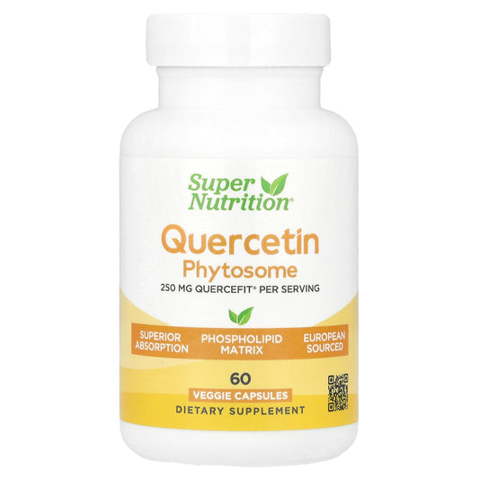 Super Nutrition, Quercetin Phytosome Quercefit®, 250 mg, 60 Veggie Capsules