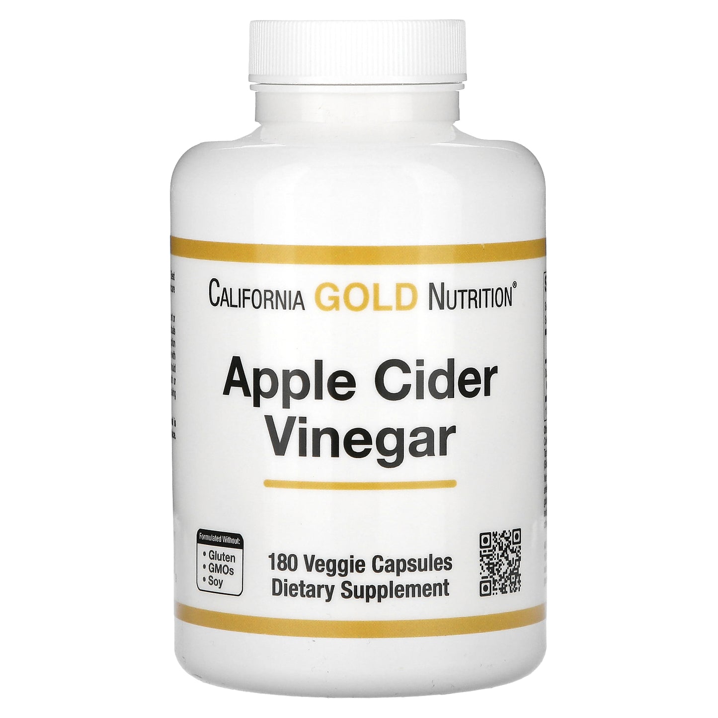 California Gold Nutrition, Apple Cider Vinegar, 900 mg, 180 Veggie Capsules (450 mg per Capsule)