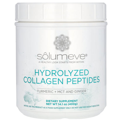 Solumeve, Hydrolyzed Collagen Peptides with Turmeric, MCT, and Ginger, 14.1 oz (400 g)