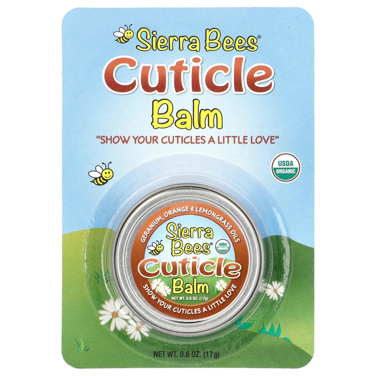 Sierra Bees, Cuticle Care Balm, Geranium, Orange & Lemongrass, 0.6 oz (17 g)