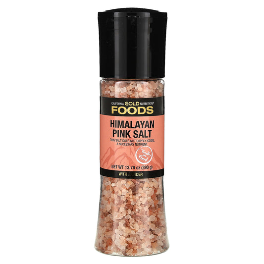 California Gold Nutrition, Foods, Pink Himalayan Salt Grinder, 13.76 oz (390 g)