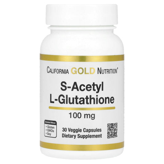 California Gold Nutrition, S-Acetyl L-Glutathione, 100 mg, 30 Veggie Capsules