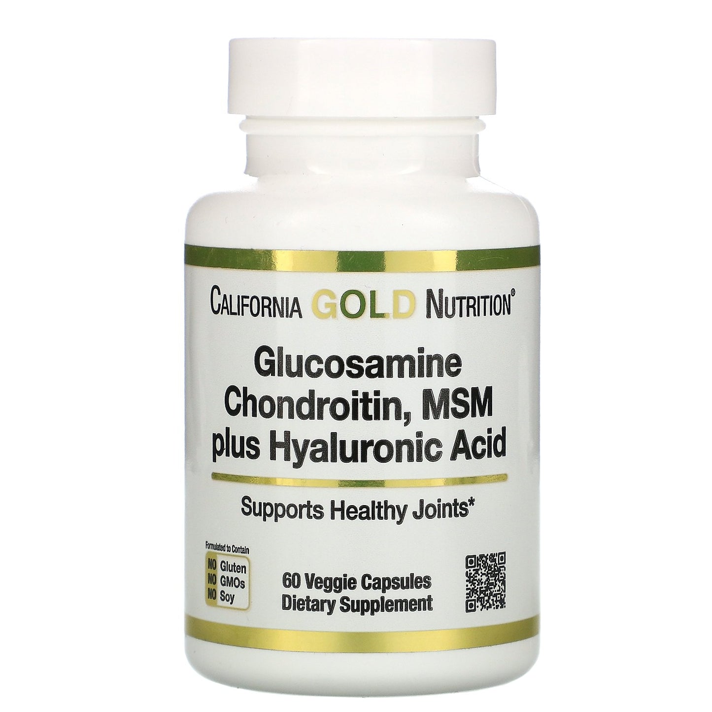 California Gold Nutrition, Glucosamine Chondroitin, MSM plus Hyaluronic Acid, 60 Veggie Capsules