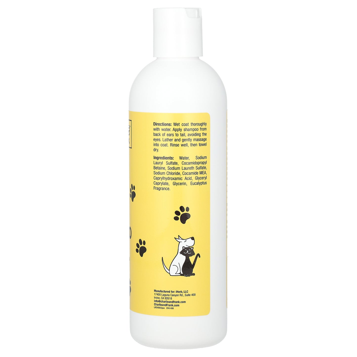 Charlie and Frank, Pet Shampoo, For Cats & Dogs, Eucalyptus, 16 fl oz (473 ml)