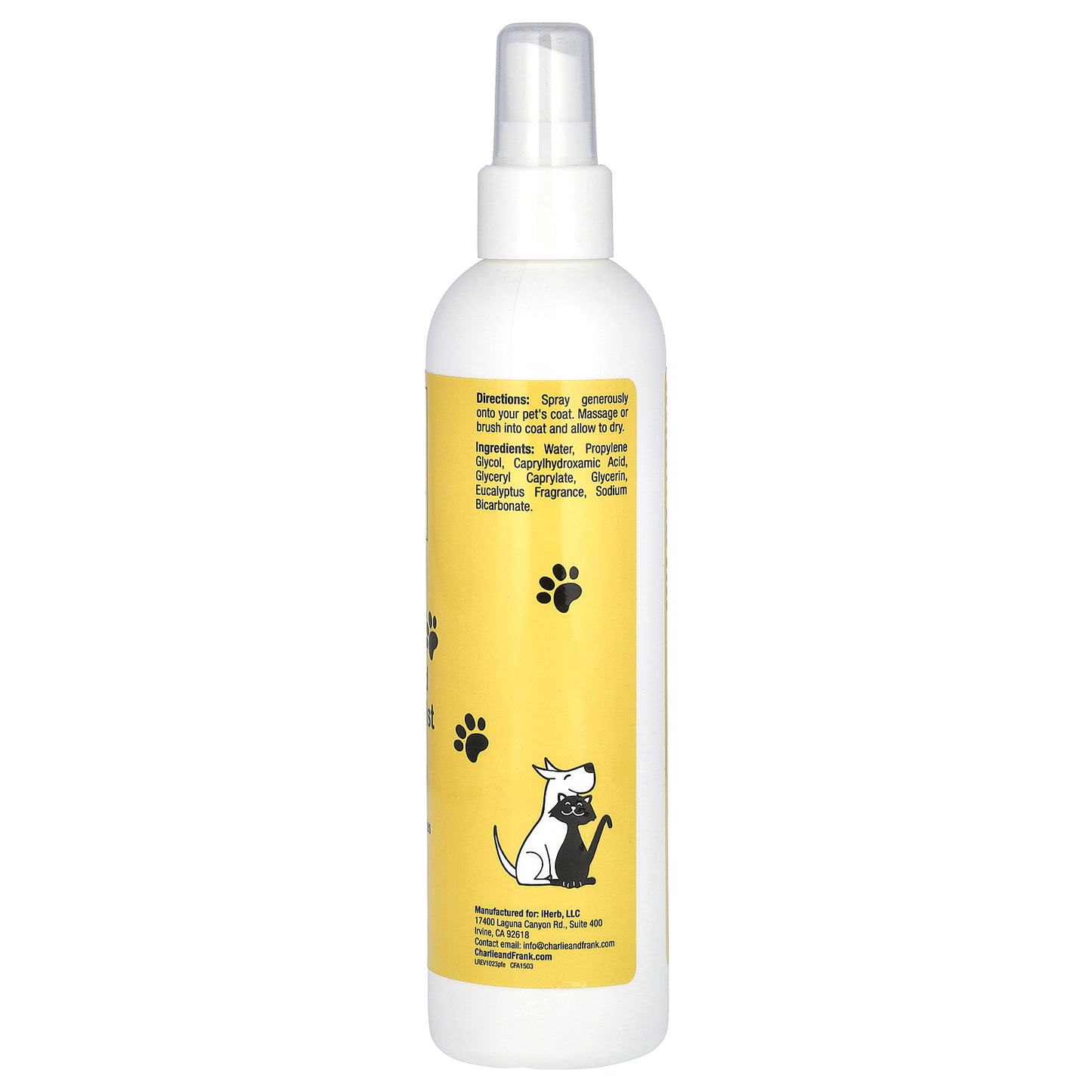 Charlie and Frank, Pet Smell Good Grooming Mist, For Cats & Dogs, Eucalyptus, 8 fl oz (237 ml)