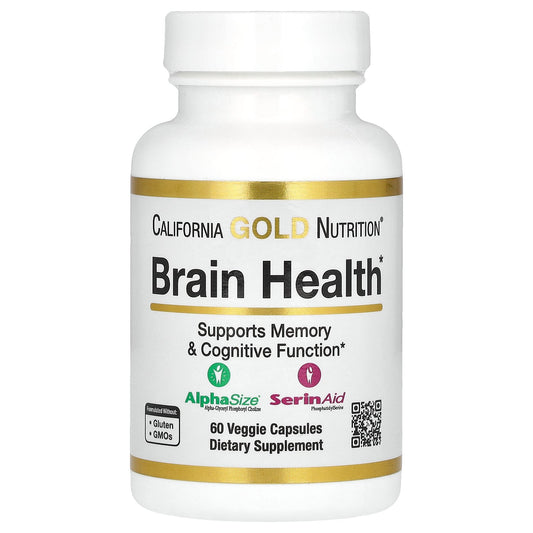 California Gold Nutrition, Brain Health,  60 Veggie Capsules