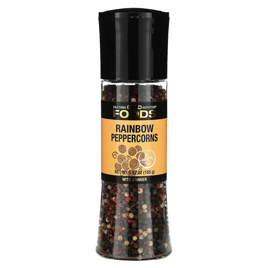 California Gold Nutrition, Foods, Rainbow Peppercorn Grinder, 5.82 oz (165 g)