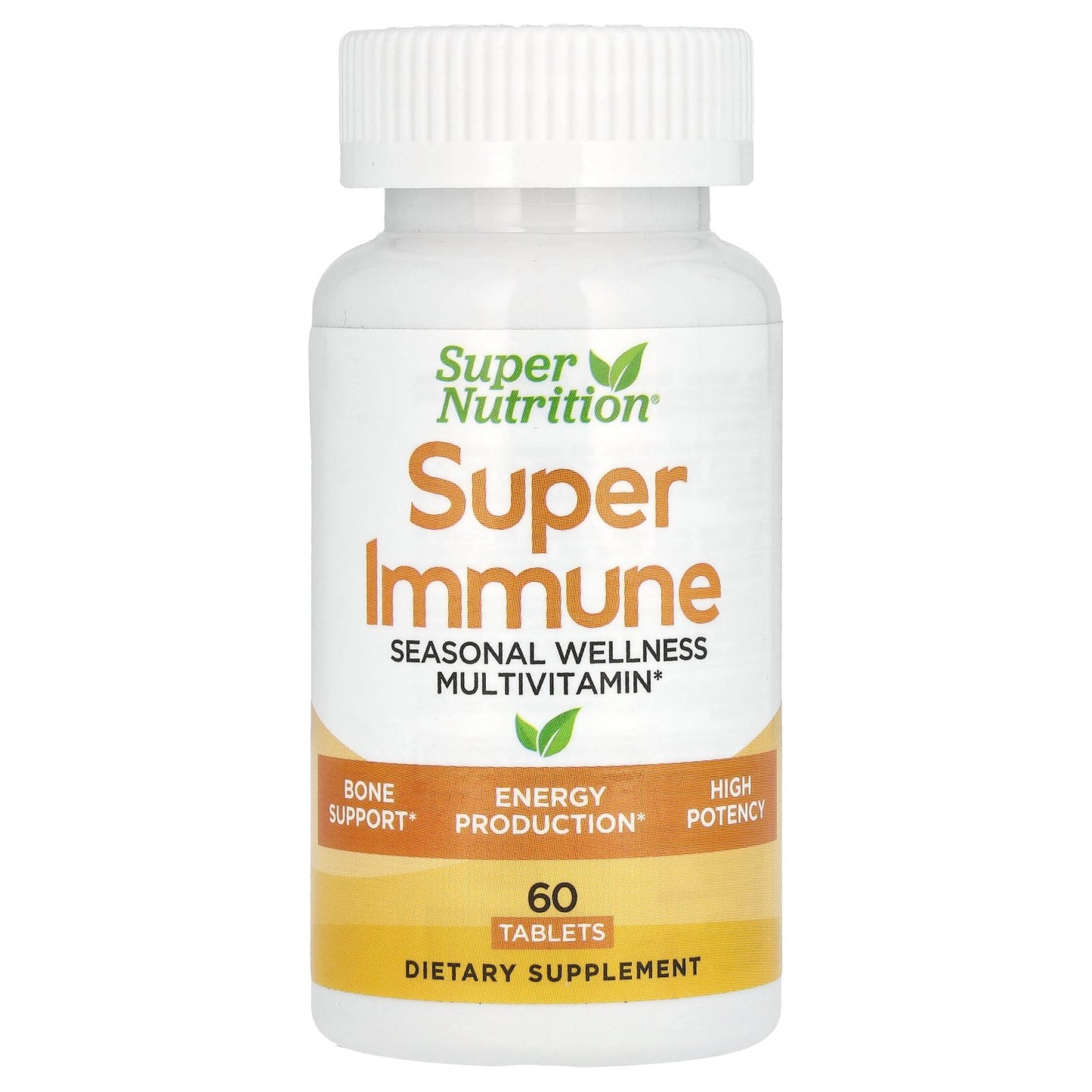 Super Nutrition, Super Immune, Immune-Strengthening Multivitamin with Glutathione, 60 Tablets