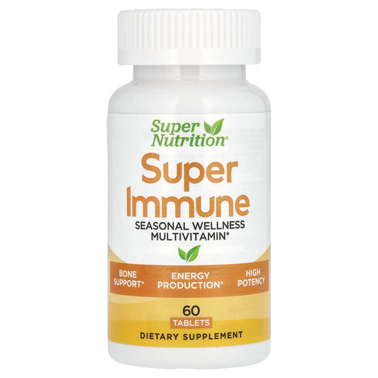 Super Nutrition, Super Immune, Immune-Strengthening Multivitamin with Glutathione, 60 Tablets