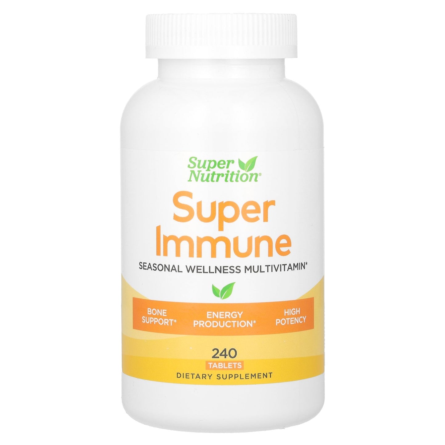 Super Nutrition, Super Immune, Immune-Strengthening Multivitamin with Glutathione, 240 Tablets