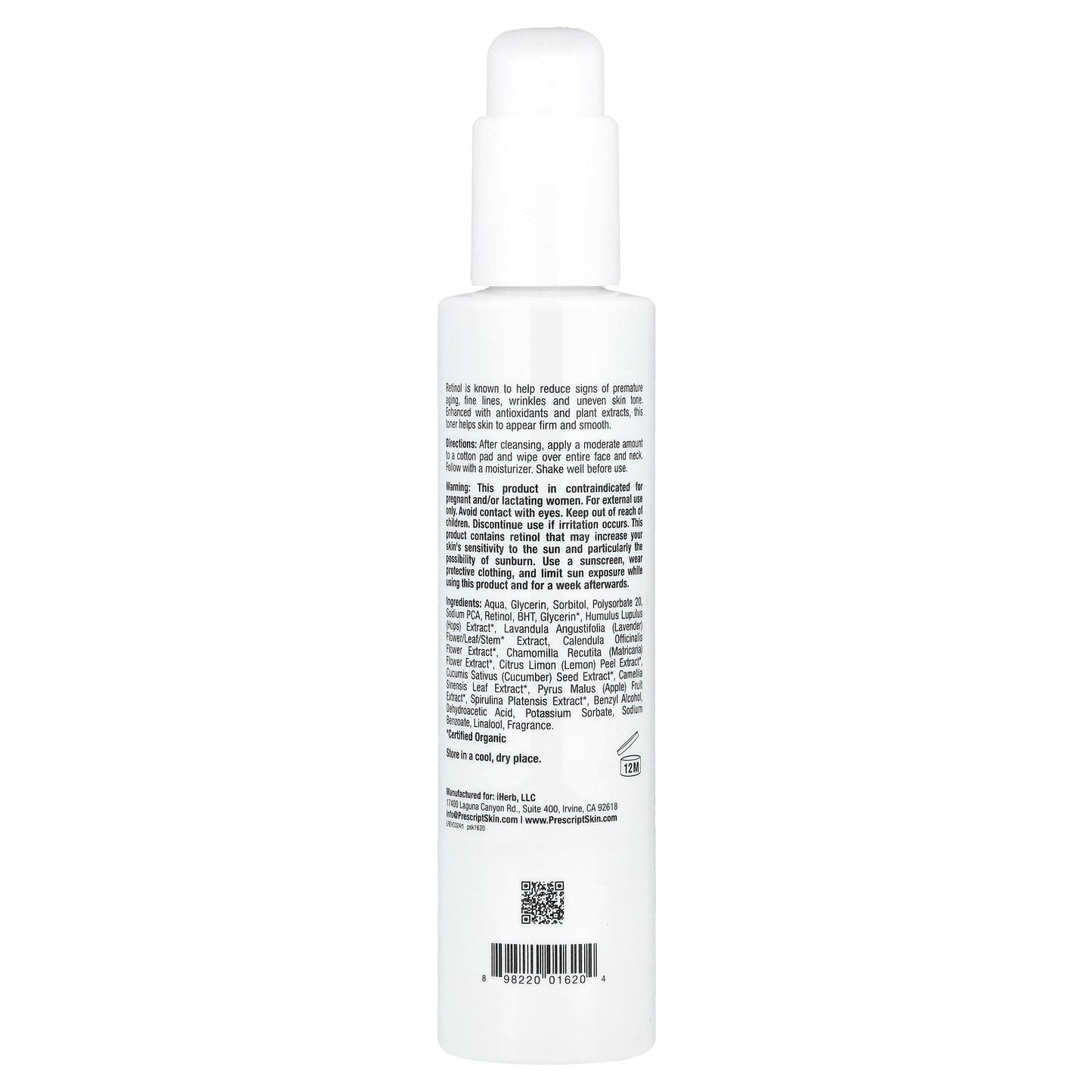 PrescriptSkin, Retinol Toner, 6 fl oz (177 ml)