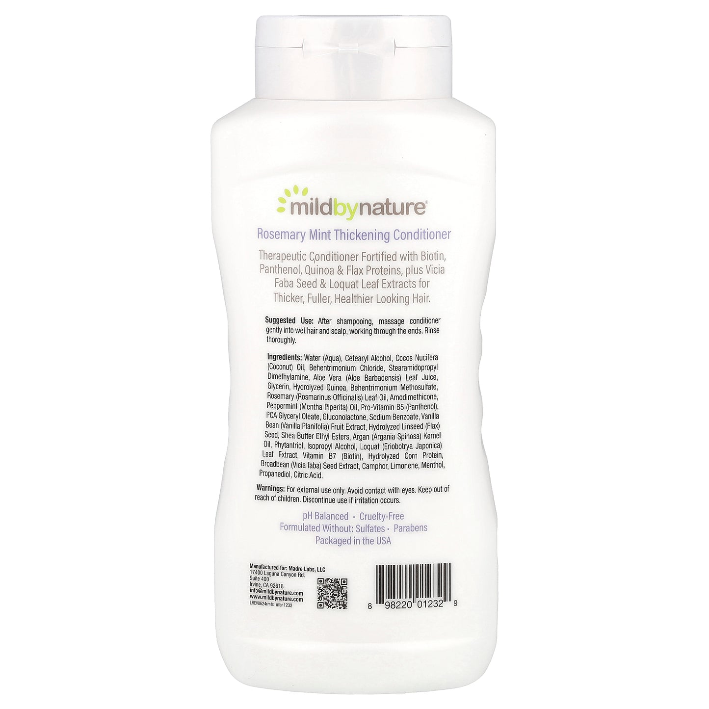 Mild By Nature, Thickening Conditioner, B-Complex & Biotin, Rosemary Mint, 16 fl oz (473 ml)