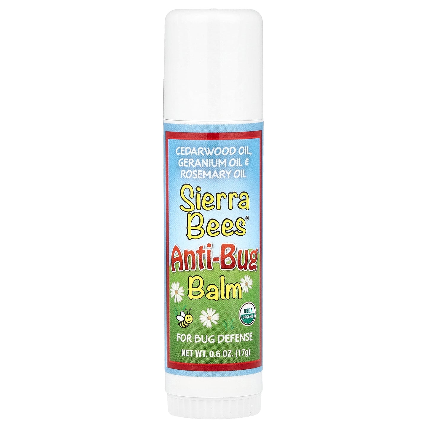 Sierra Bees, Anti-Bug Balm Stick, Cedarwood, Geranium & Rosemary Oil, 0.6 oz (17 g)