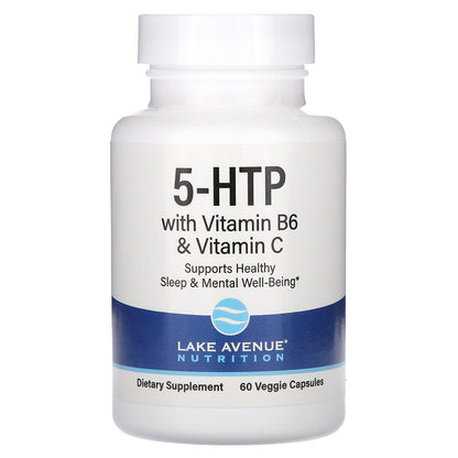 Lake Avenue Nutrition, 5-HTP with Vitamin B6 & Vitamin C, 100 mg ,  60 Veggie Capsules