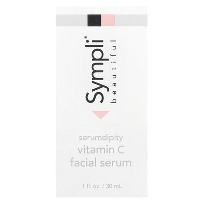 Sympli Beautiful, Serumdipity, Age Refining Vitamin C Facial Serum, 1 fl oz (30 ml)