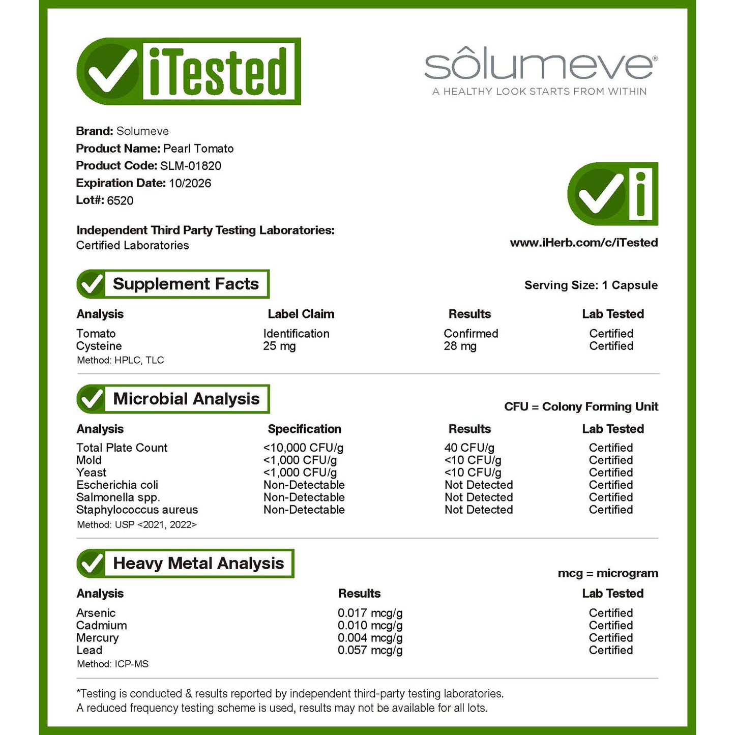 Solumeve, Pearl Tomato™ , 400 mg, 60 Veggie Capsules